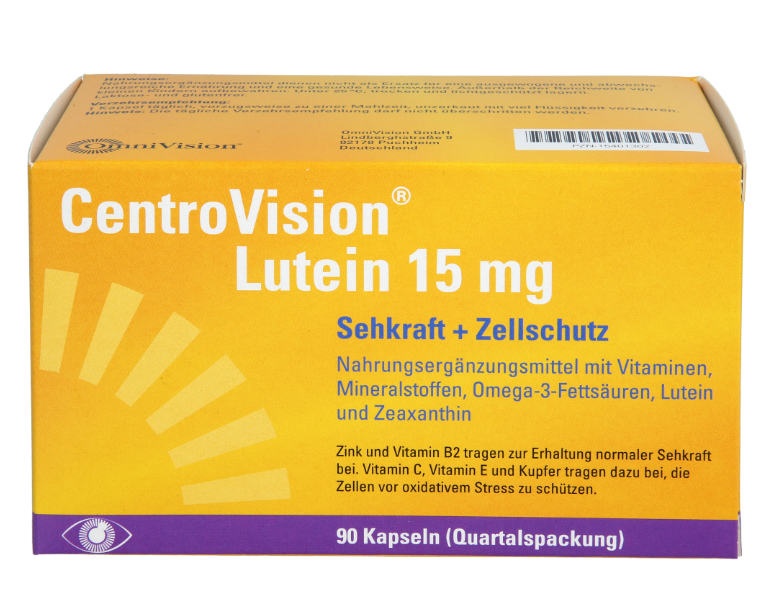 CentroVision Lutein 15 мг, витаминный комплекс с лютеином, капсулы, 90 шт