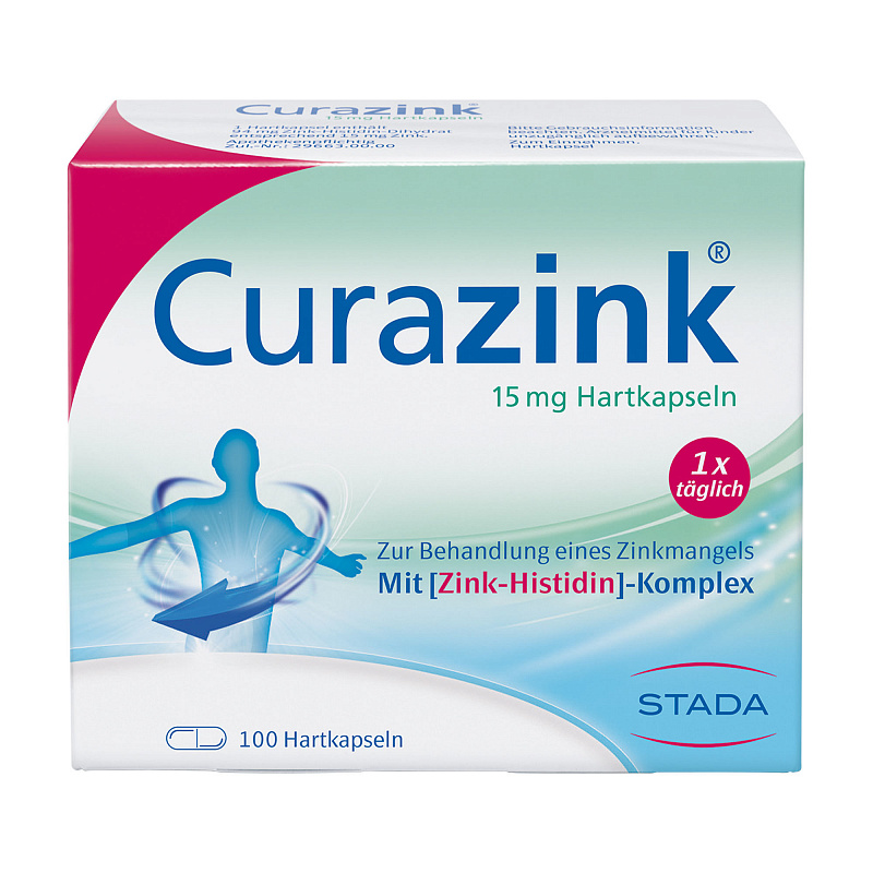 Curazink, восполнения дефицита цинка, капсулы, 100 шт