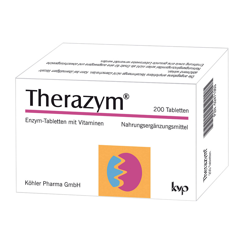 Köhler Pharma Therazym, поддержка пищеварения, таблетки, 200 шт