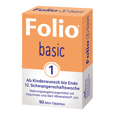Folio 1 basic, пленочные таблетки, 90 шт