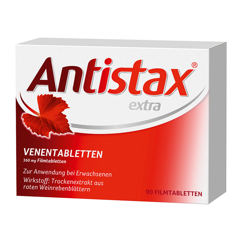 Antistax, фитотерапия при заболевания вен, таблетки, 90 шт
