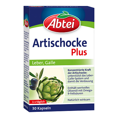 Abtei Artischocke Plus (экстракт листьев артишока), капсулы, 30 шт