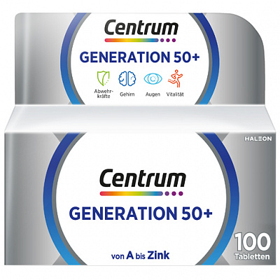 Centrum Generation 50+, витаминный комплекс для людей старше 50 лет, таблетки, 100 шт