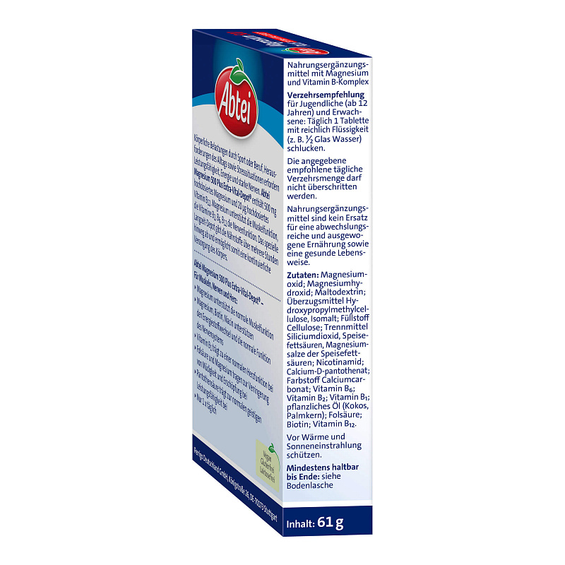 Abtei Magnesium (магний) 500 Plus, таблетки, 42 шт