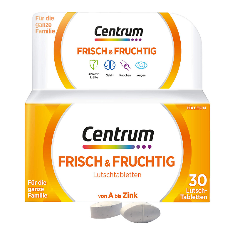 Centrum frisch & fruchtig, мультивитамины, жевательные пастилки, 30 шт