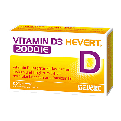 Hevert Vitamin D3 2.000 МЕ, таблетки, 120 шт