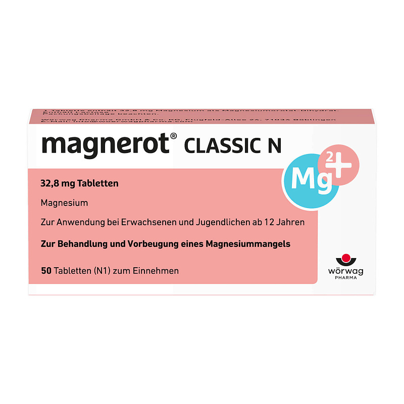 Magnerot Classic N, магний, таблетки, 50 шт