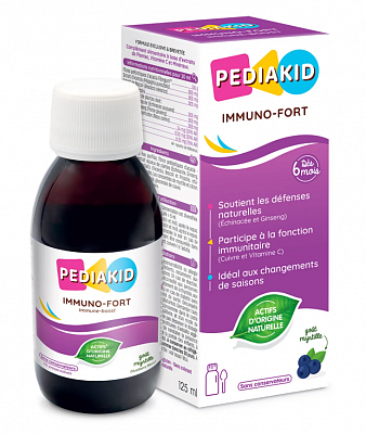 PEDIAKID IMMUNO FORTE, обеспечение функционирования иммунной системы детей, сироп, 125 мл