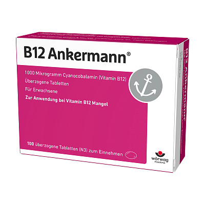 B12 Ankermann, таблетки покрытые оболочкой, 100 шт