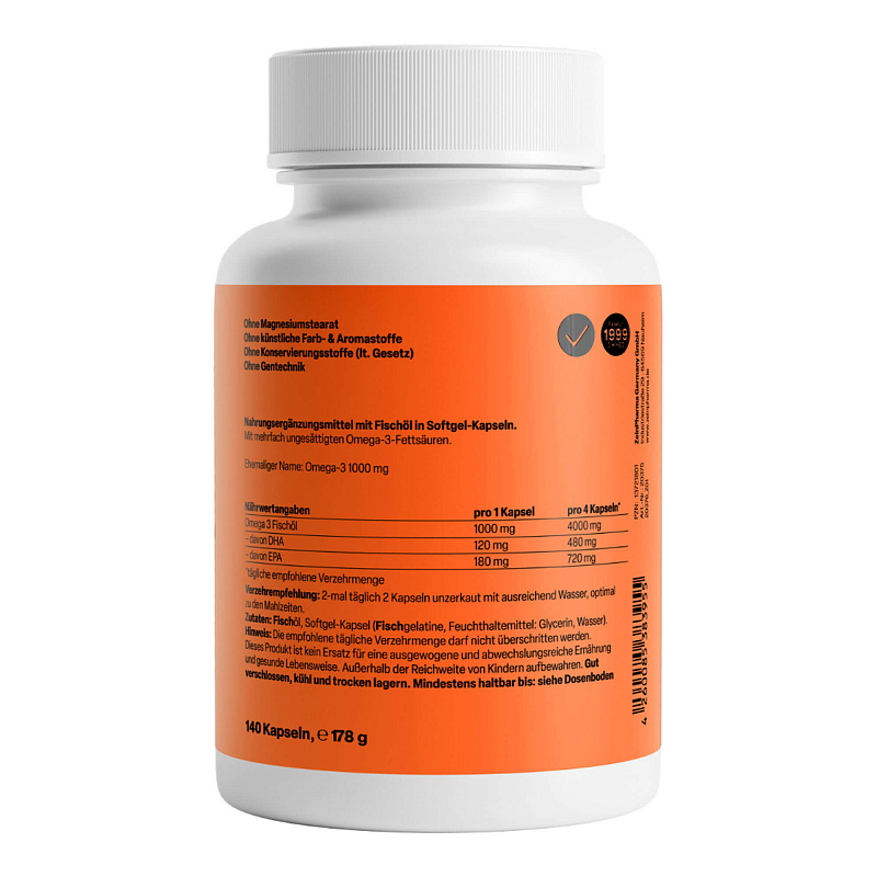 ZeinPharma Omega 3, 120 DHA, капсулы, 140 шт