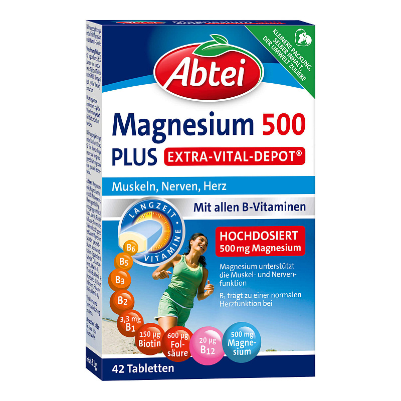 Abtei Magnesium (магний) 500 Plus, таблетки, 42 шт