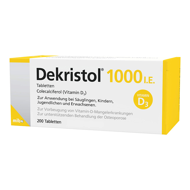 Dekristol 1000 I.E., таблетки, 200 шт