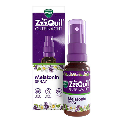 Wick ZzzQuil Gute Nacht Spray, мелатонин, спрей, 30 мл