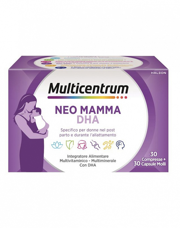 Multicentrum Neo Mamma DHA, мультивитамины для женщин, капсулы и таблетки, 30+30 шт
